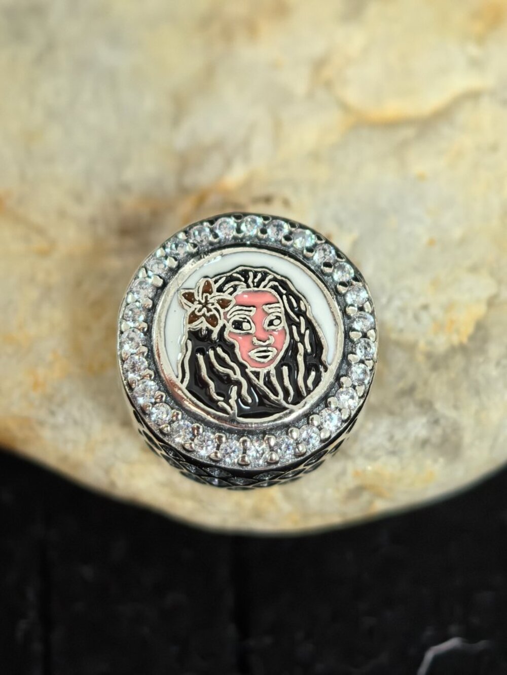 Pandora Disney Parks Exclusive Charm Princess Moana Double Sided Floral Jewelry